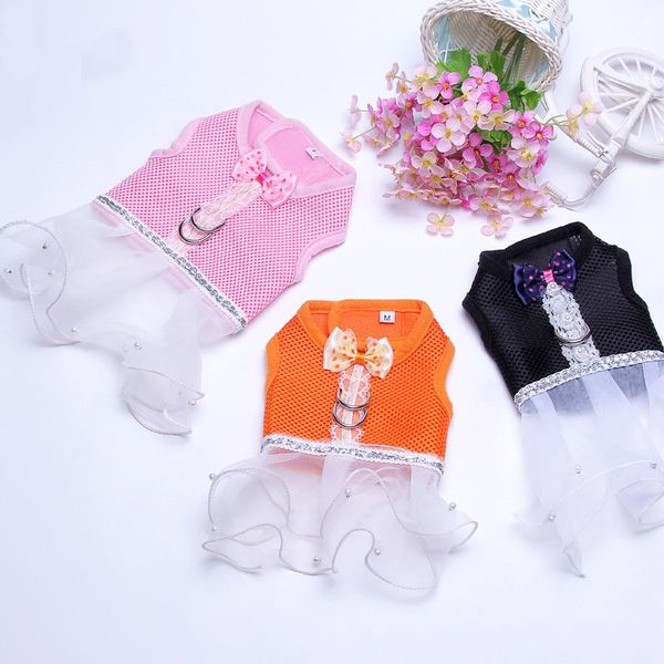

1шт собака harness pet puppy dog cat harness жилет платье для девушки pitbull чихуахуа грудные pet products mesh жгутов l