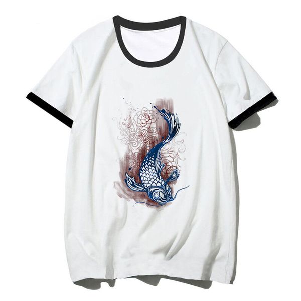 

koi san tshirt ulzzang short sleeve funny t-shirt casual t shirt aesthetic tumblr tee shirt, White;black