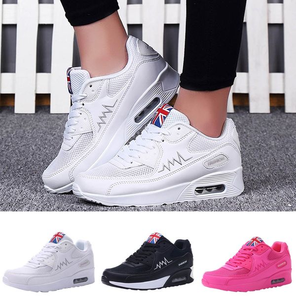 

2019 new sports shoes fashion women's mesh breathable sneakers casual shoes student running dropshipping sportschoenen, Black