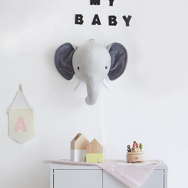 

baby children's room ornaments - elephant bunny head wall decoration