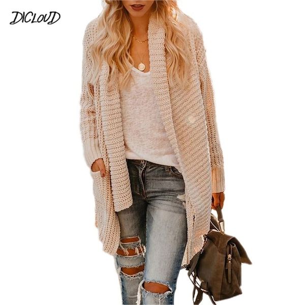 

свободный свободный плюс размер свитер женщины простой тонкий крупногабаритные белый розовый кардиган женская мода теплая осень зима пальто, Black;gray