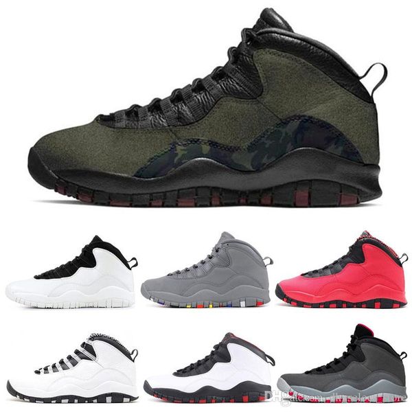 

new 10 10s designer mens basketball shoes cement chicago desert camo mens shoes fusion red grey infrared im back trainers sports sneaker