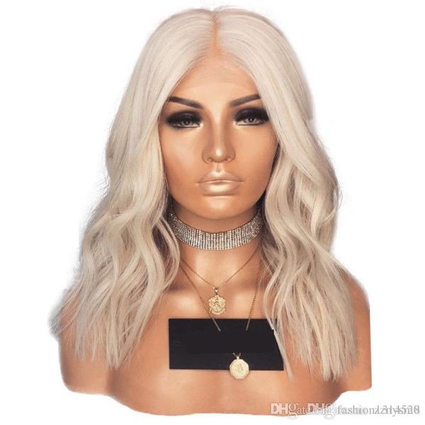 

wave heat resistant wigs lace front wig 14 inch middle part glueless wigs for women 150 density, Black