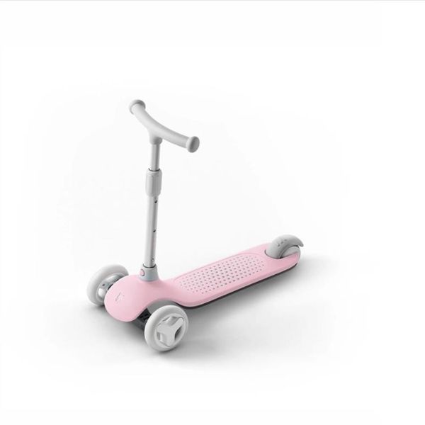 Mitu Crianças 3 Rodas Scooter múltipla Direcção Protecção Segurança Duplo Primavera Gravidade Sistema para crianças de 3 a 6 anos - rosa