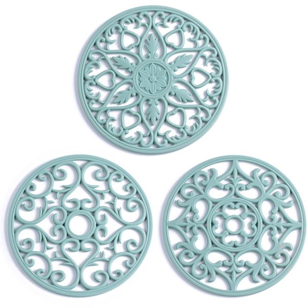 

hollow nordic silicone placemat thickened anti-scald western placemat kitchen dish insulation mat