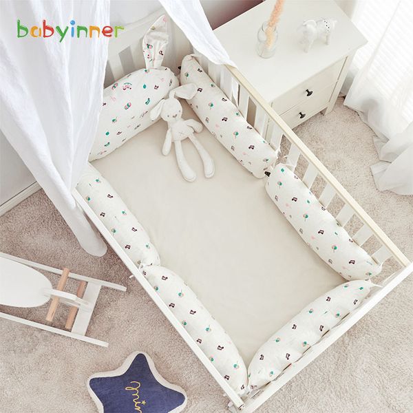 

babyinner baby bed bumper cotton crib around cushion adjustable crib protector 9 colors baby bed enclosure room decoration
