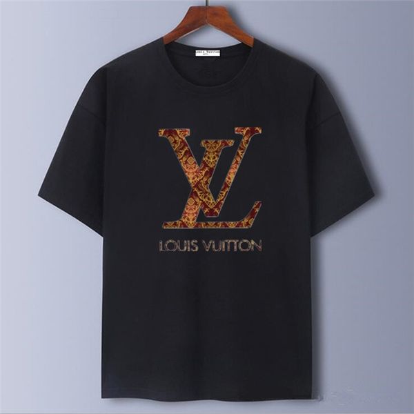 

19ss new/lv shirt designers t shirt brand printed cottonlouis luxury casualvuitton polo shirt pp embroidery tee women mens streetwear, White;black