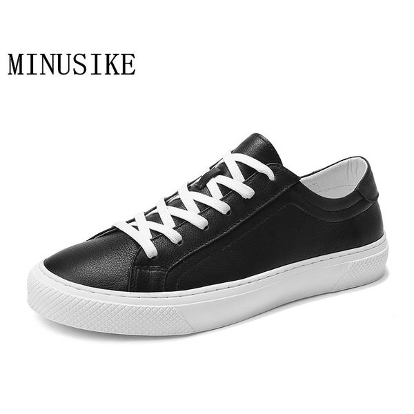 

2020 fashion casual sneakers men genuine leather shoes men loafers winter shoes outdoor sneakers, Black