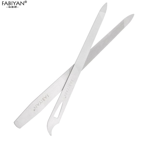 

nail art double side file buffer scrub grinding stainless steel cuticle pusher remover uv gel polish tips manicure pedicure tool