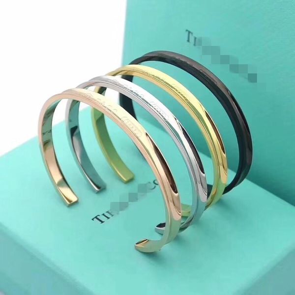

2020 brand titanium steel rose gold bracelets gold luxury bracelet h bangle for woman tiffan jewelry designer bracelet women, Black