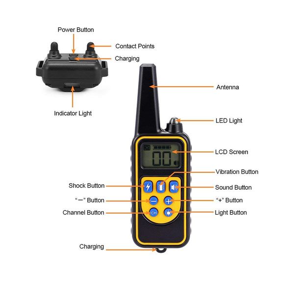 

electric pet fencing system dog shock collar with remote control waterproof electric for large dog pet training device 5
