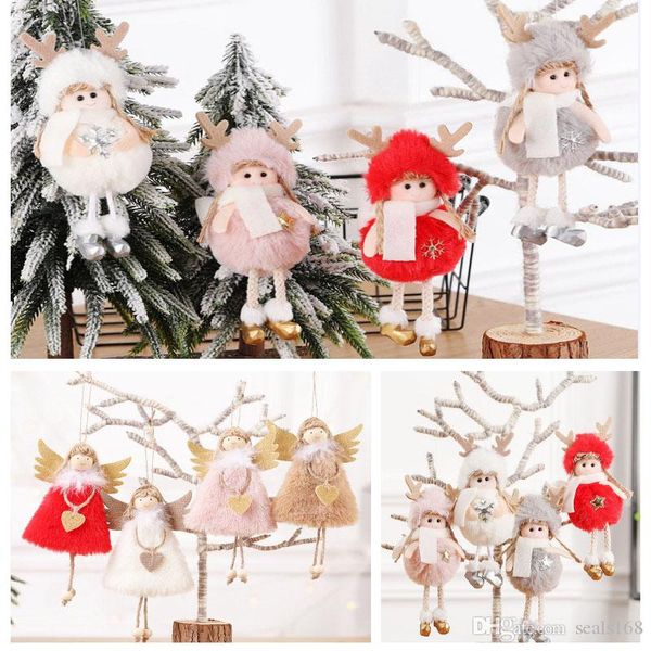 

plush doll hanging ornaments for christmas tree decoration pendant xmas home decor 8 styles dhl ship hh9-2491