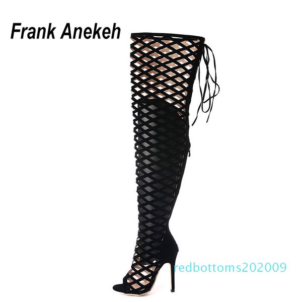 

бедѬо вокого гладиаоѬ андалии апоги женин екђалнй peep toe еаа вѬез, Black