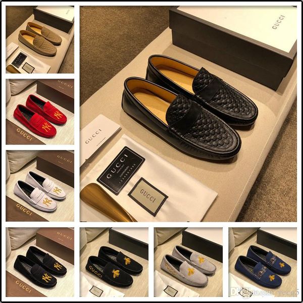 

21sf 2020 мода бренды mens black обуви luxury печать мужчина loafers итальянский платье casual квартиры обуви man party driving обувь черный