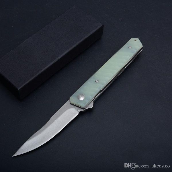 

Flipper Folding Knife D2 58HRC Satin Blade 3 Styles Outdoor gear G10 Handle Camping Utility EDC Tools Rescue Pocket Survival Knives P852F