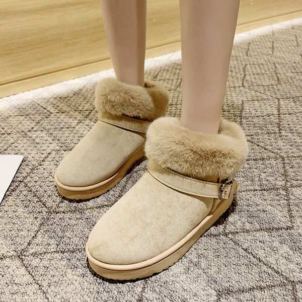 

shoes winter boots lady plush booties ladies luxury designer lace up round toe boots-women low heels booties australia 2020, Black