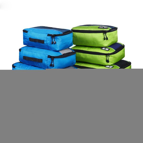 

men women travel bag male female 210d polyester 3 4 6 8 pieces packing cubes travel luggage organizer cube set #501