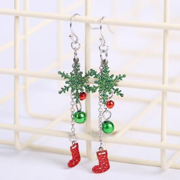 New Weihnachtsgeschenk Dame-Kristall Snow Flake Bijoux Statement-Bolzen-Ohrringe für Frauen Ohrring Arbeiten Sie Schmucksachen Tropfen-Verschiffen GB1371