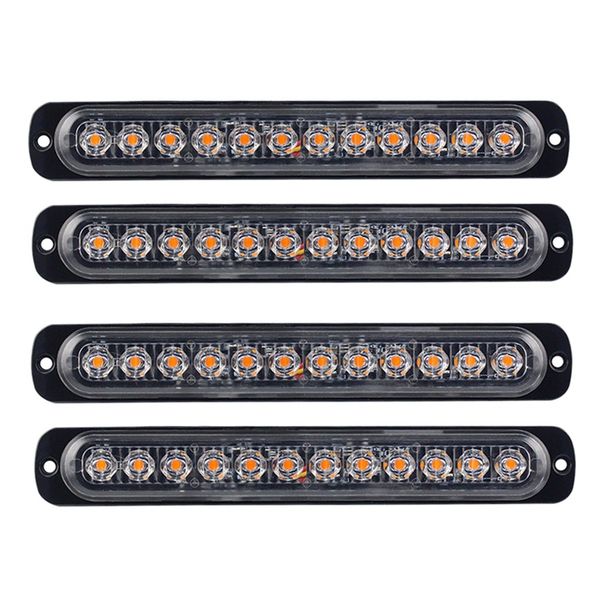 

12led light flash emergency light car auto truck warning lamp flashing 4pcs