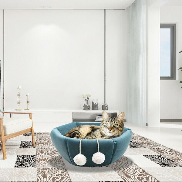 

pet dog cat sleeping bed bag foldable house winter warm soft pets nest din889