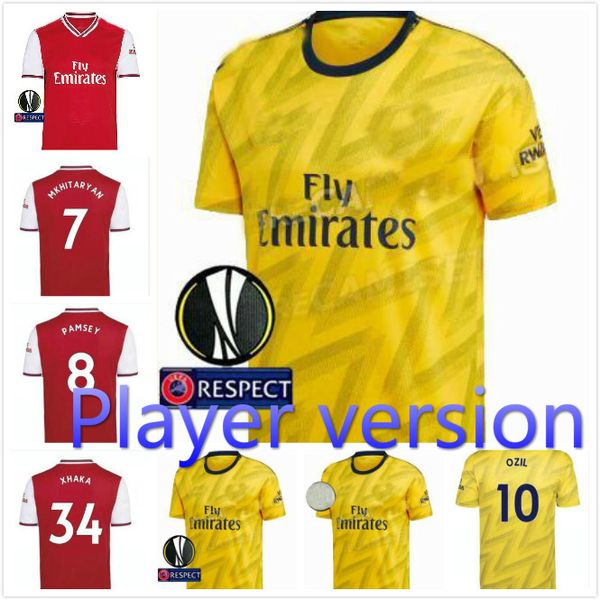 

player version tierney pÃ©pÃ© leno 19 20 soccer jersey ceballos henry pepe football player shirt 2019 2020 camiseta de futbol david luiz, Black;yellow