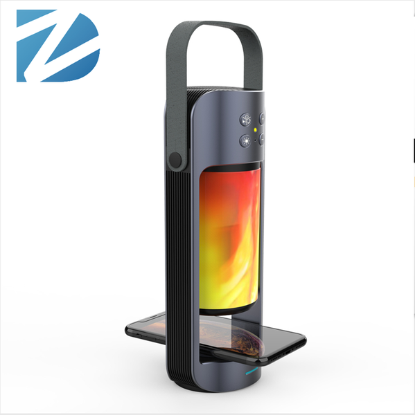

custom logo wireless portable bluetooth speaker charger charging with led light
