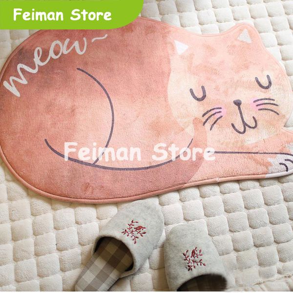 

3d sleeping cat entrance doormats door mat for the hallway room rugs waterproof floor mat for living room non-slip floor rug