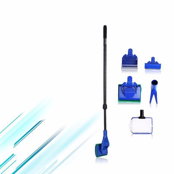 

5pcs/set algae scraper fish net rake complete cleaning kit gravel tank aquarium fork other aquarium fish