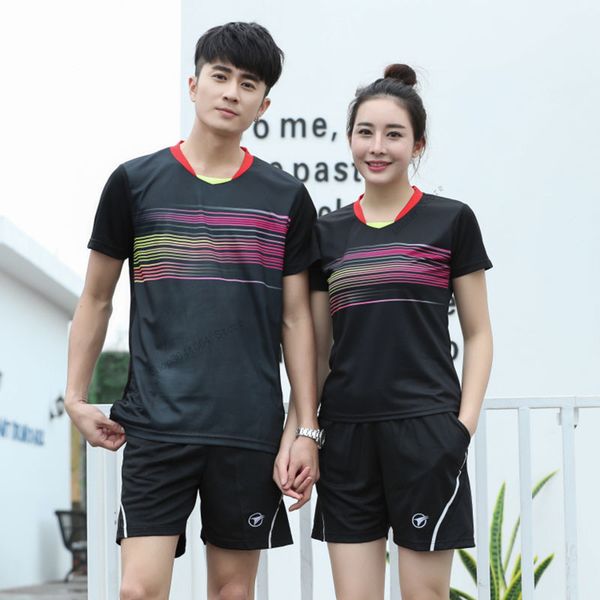 

adsmoney men/women's badminton suits t-shirt+shorts , table tennis team training clothes sets ,tennis sportweat could be custom, White;yellow