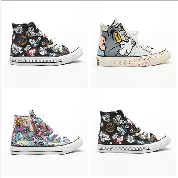 

2019 new designer shoes cartoon star 1970s hi tom & jerry canvas shoes men women shoes fashion plimsolls 164841c