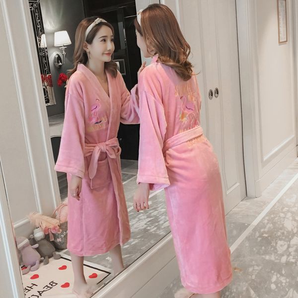 

winter nightgown stripe flannel women sleepwear thick sleepshirt long sleeve, Blue;gray