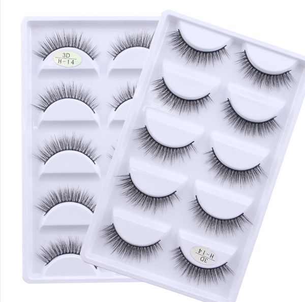 

5pair crisscross false eyelashes faux lashes voluminous natural false eyelash extension mink lashes makeup upper lashes h14