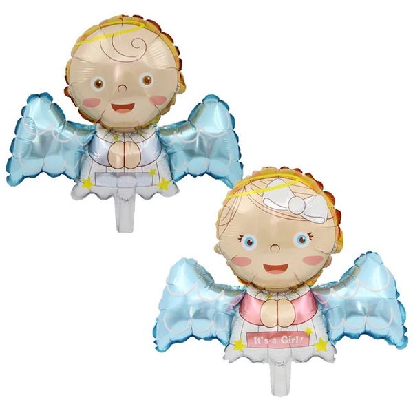

8pcs mini baby angel boy foil balloons foil infant angel balloons globos for kids 1st birthday party decorations new born baby