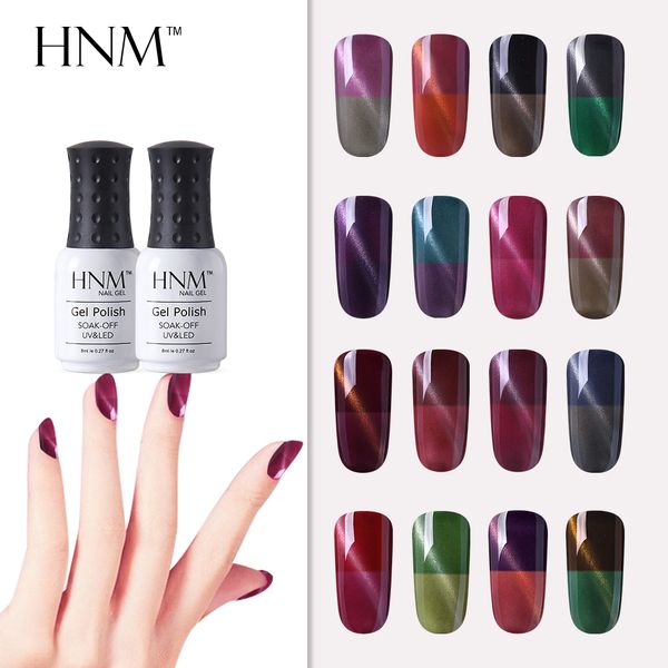 

hnm cat eye 8ml 1pcs thermal color change uv gel nail polish diy hybrid varnish lucky lacquer soak off semi permanent enamel, Red;pink
