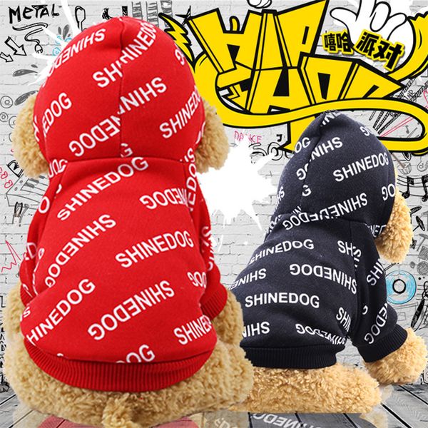 

новая весна осень зоотовары письмо печати pet одежда для собак для собак для маленьких собак толстовки теплый щенок пальто чихуахуа тедди