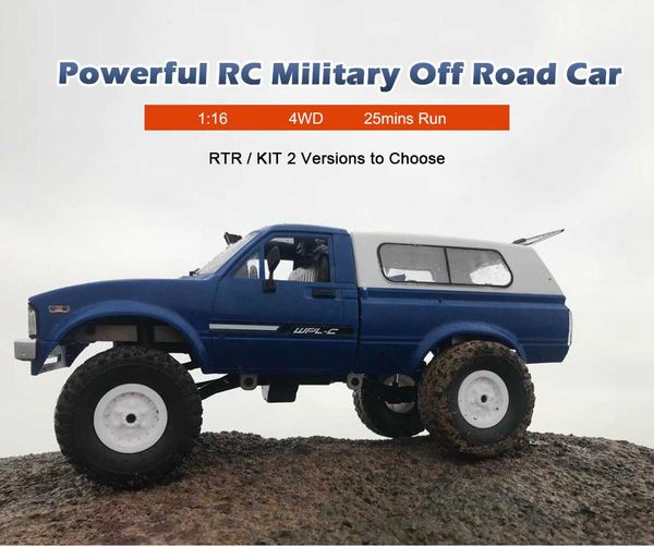 

wpl c-24 1/16 4wd 2.4g 2ch military buggy crawler off road rc car with headlights
