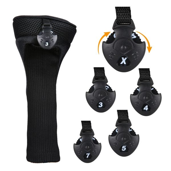 

3pcs/set golf head covers driver 1/ 3/ 5 fairway woods headcovers long neck head covers for golf clubs accessories new