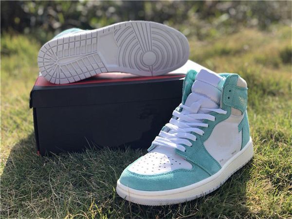 

2019 release air high og 1 retro turbo green mens basketball shoes white light smoke grey sail 555088-311 athletic sneakers size 40-47, White;red