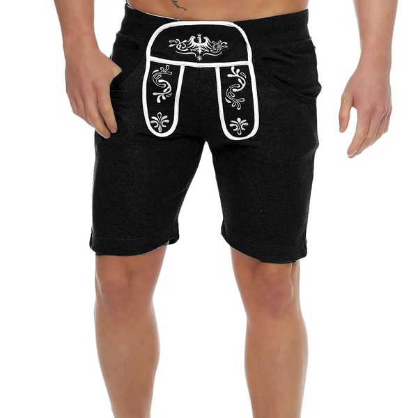 

men's summer shorts fashion men's elastic waistband leisure printing expansion leisure sports household trousers sports, White;black
