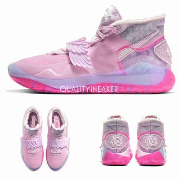 

2020 new kd 12 what the aunt pearl basketball shoes kd12 kevin durant xii pink mens trainers sneakers size 7-12, White;red