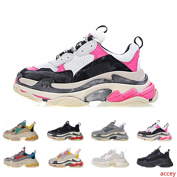 

2019 fashion summer night super star men and women shoes designer casual triple s shoes size 36-45