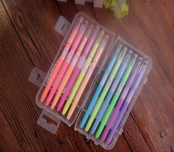

12 colors neon water chalk gel pens diamond gel pens for coloring book flash fluorescent gel pen fine drawing pens kids education toys