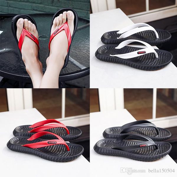

designer slippers gear bottoms men striped sandals casual slip summer casual shoes massage slippers outdoor beach flip-flops, Black