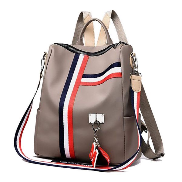 

ladies backpack striped oxford cloth ladies shoulder bag ladies backpack teenager girl travel bag backpack mochila