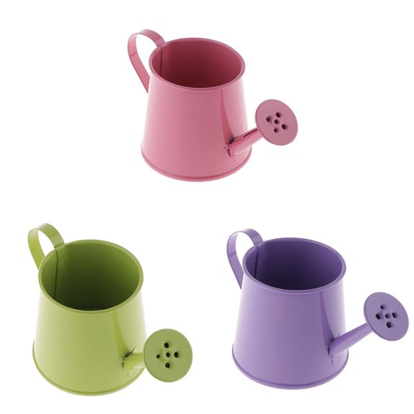 

3x nordic style flower watering can candy color gardening pot sprayer kettle