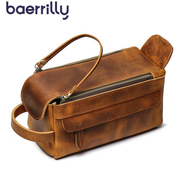 

multifunction travel cosmetic bag genuine leather women makeup bag toiletries organizer waterproof female storage make up cases