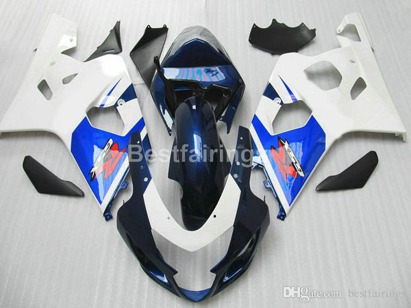 Kit carena di alta qualità per SUZUKI GSXR600 GSXR750 2004 2005 nero blu bianco GSXR 600 750 carene K4 K5 BQ21