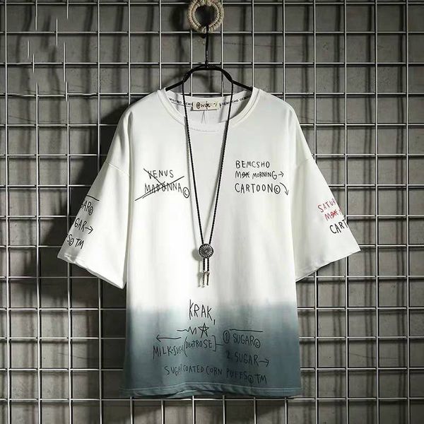 

korean harajuku ulzzang t-shirt men summer hip hop streetwear oversize tshirt men cool print patchwork tshirt streetwear, White;black