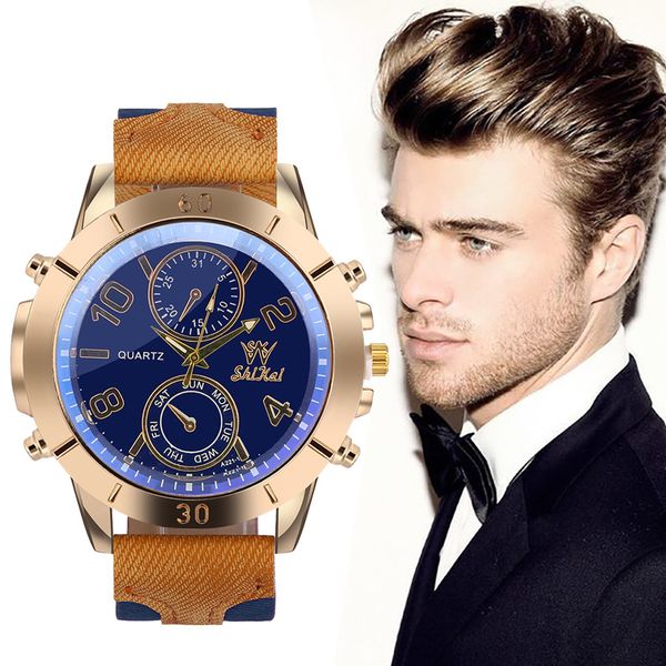 

men watch luxury business large dial fashion silica gel watch reloj masculino montre homme 2019 luxe de marque erkek saati, Slivery;brown