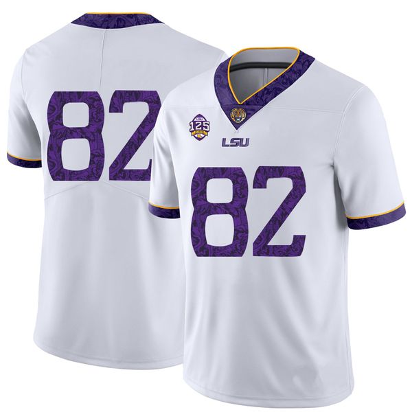 

joe burrow stitched mens lsu tigers terrnce alexander kelvin joseph jontre kirklin white purple ncaa college jersey, Black